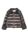 Herno Kids faux fur-trimmed jacket - Grey