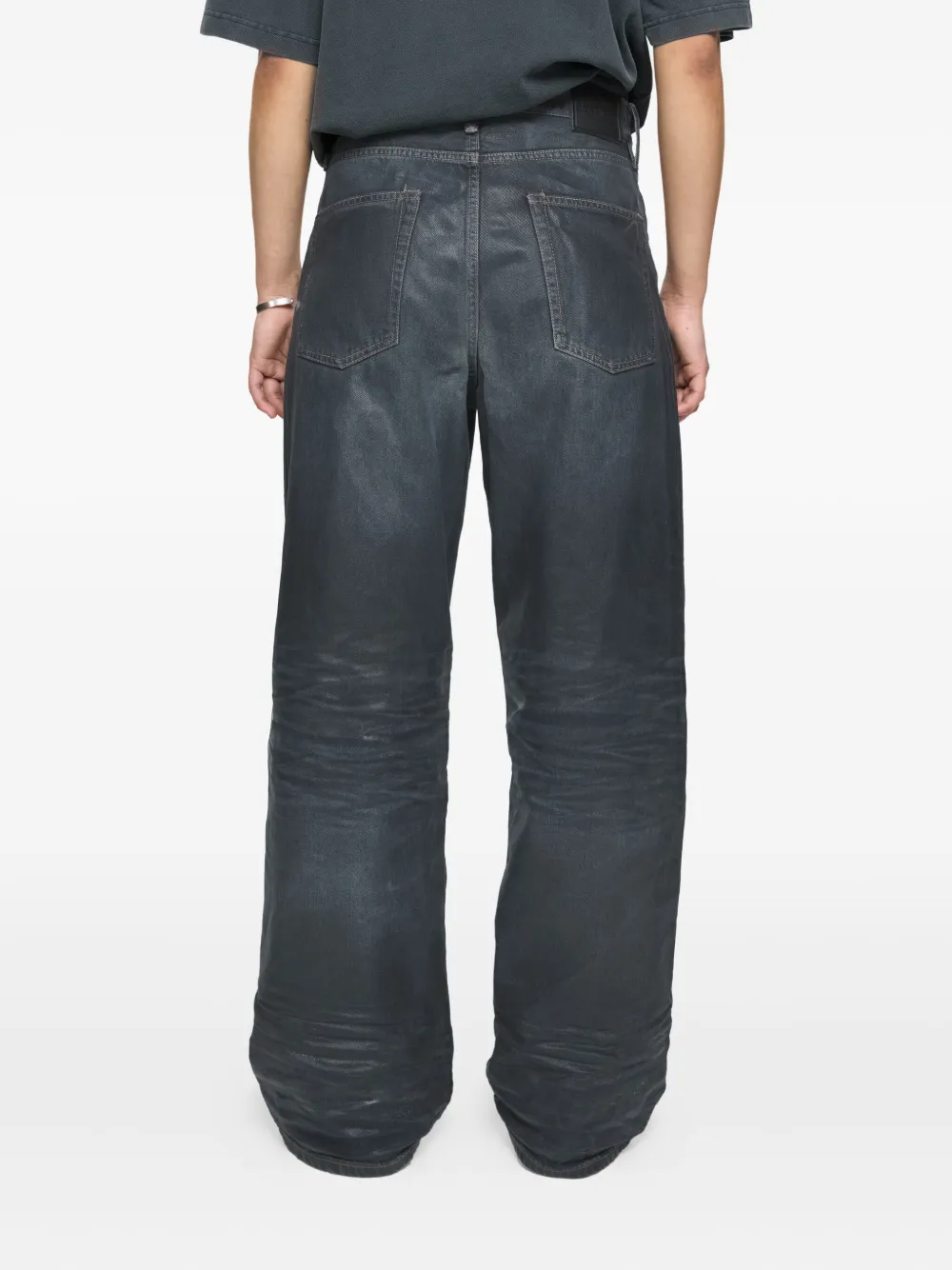 Acne Studios 1981 jeans met logopatch Zwart