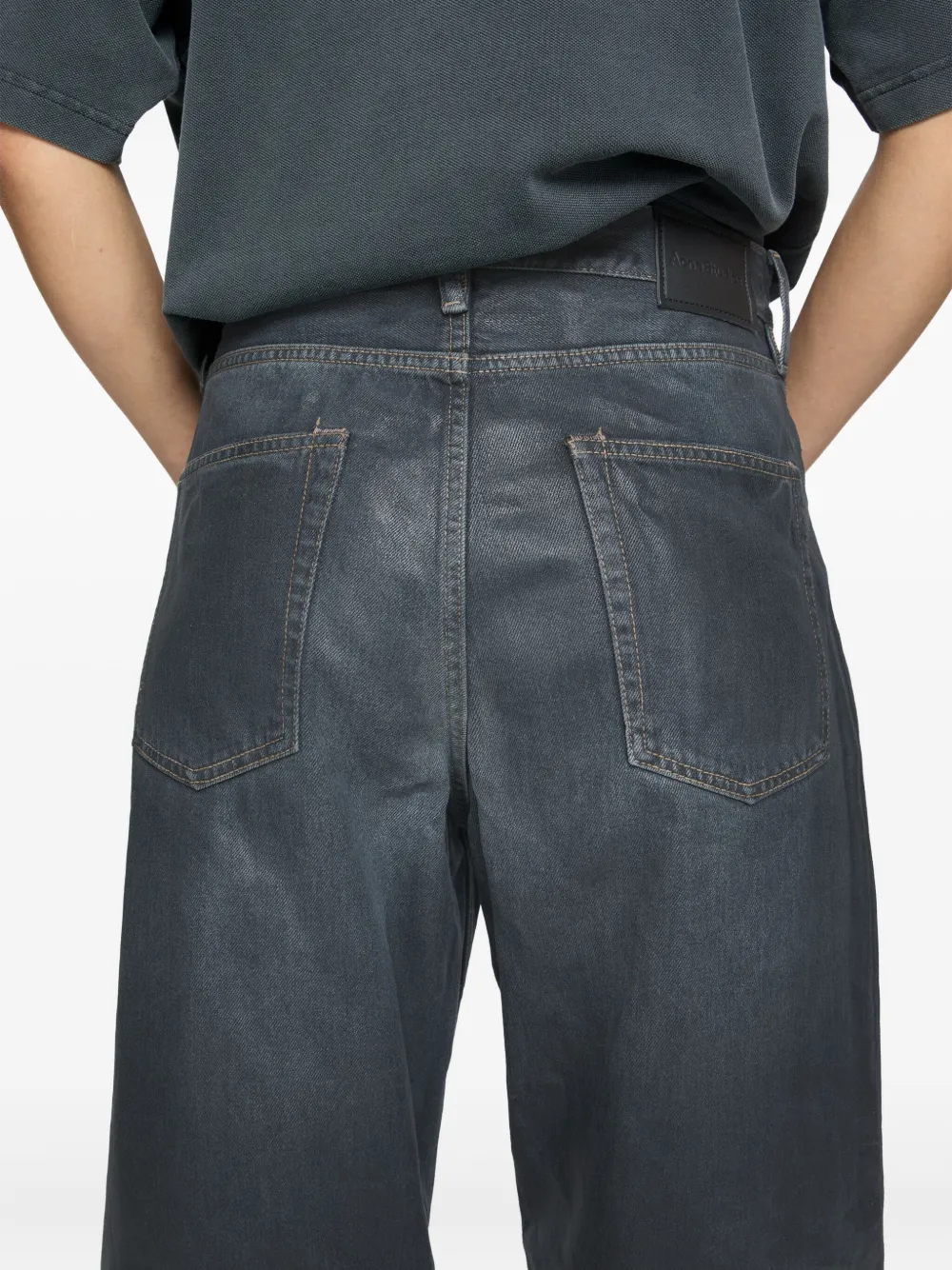 Acne Studios 1981 jeans met logopatch Zwart