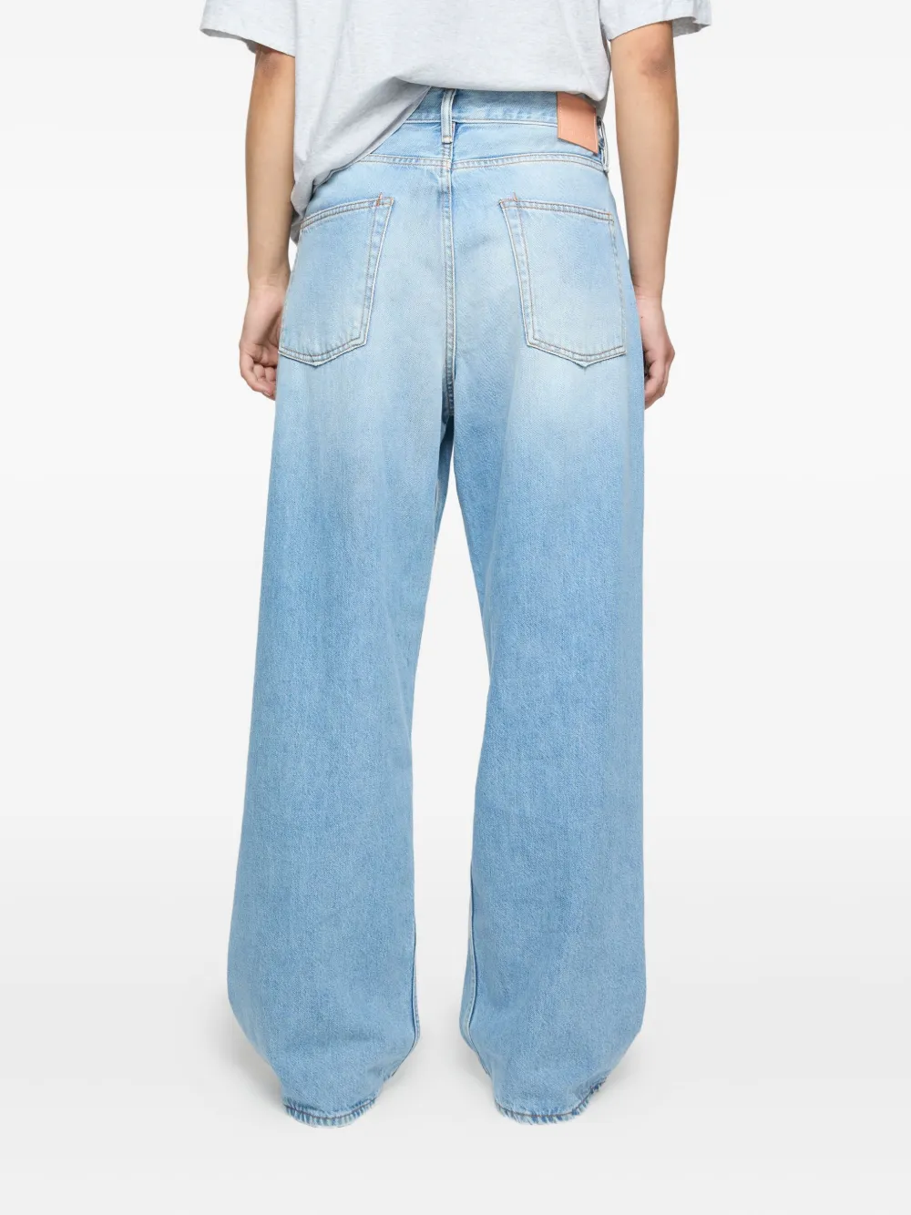 Acne Studios Jeans met logopatch Blauw