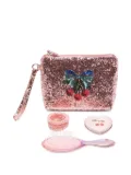 Konges Sløjd sequin-embellished cosmetic bag - Pink
