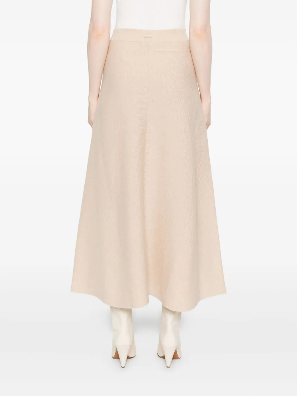 Max Mara Geribbelde mini-rok Beige