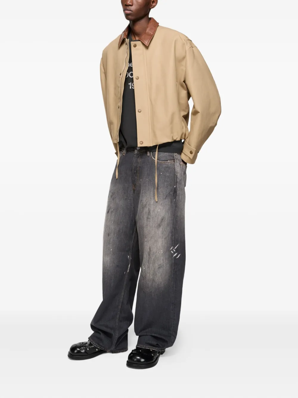 Acne Studios Jeans met verfspatten Zwart