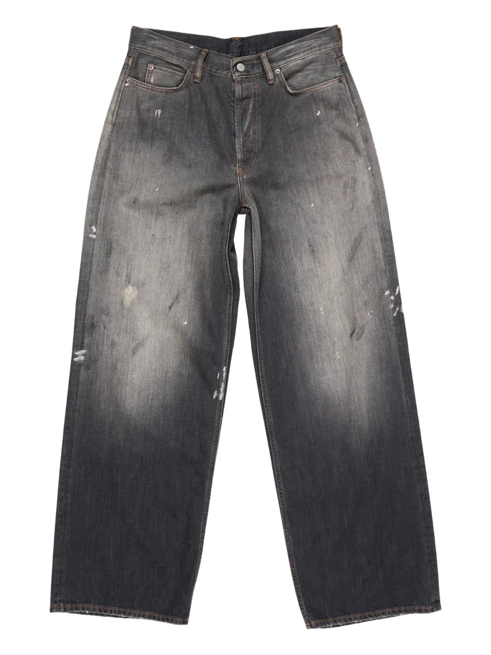 Acne Studios paint-splatter jeans | Black | Image 1