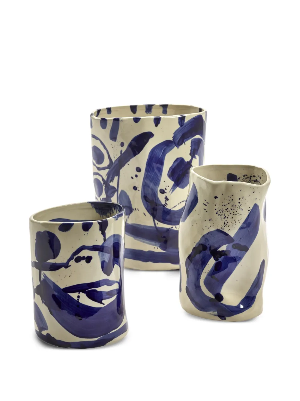  Serax Large Sophia Abstract-print Vase - Neutrals 