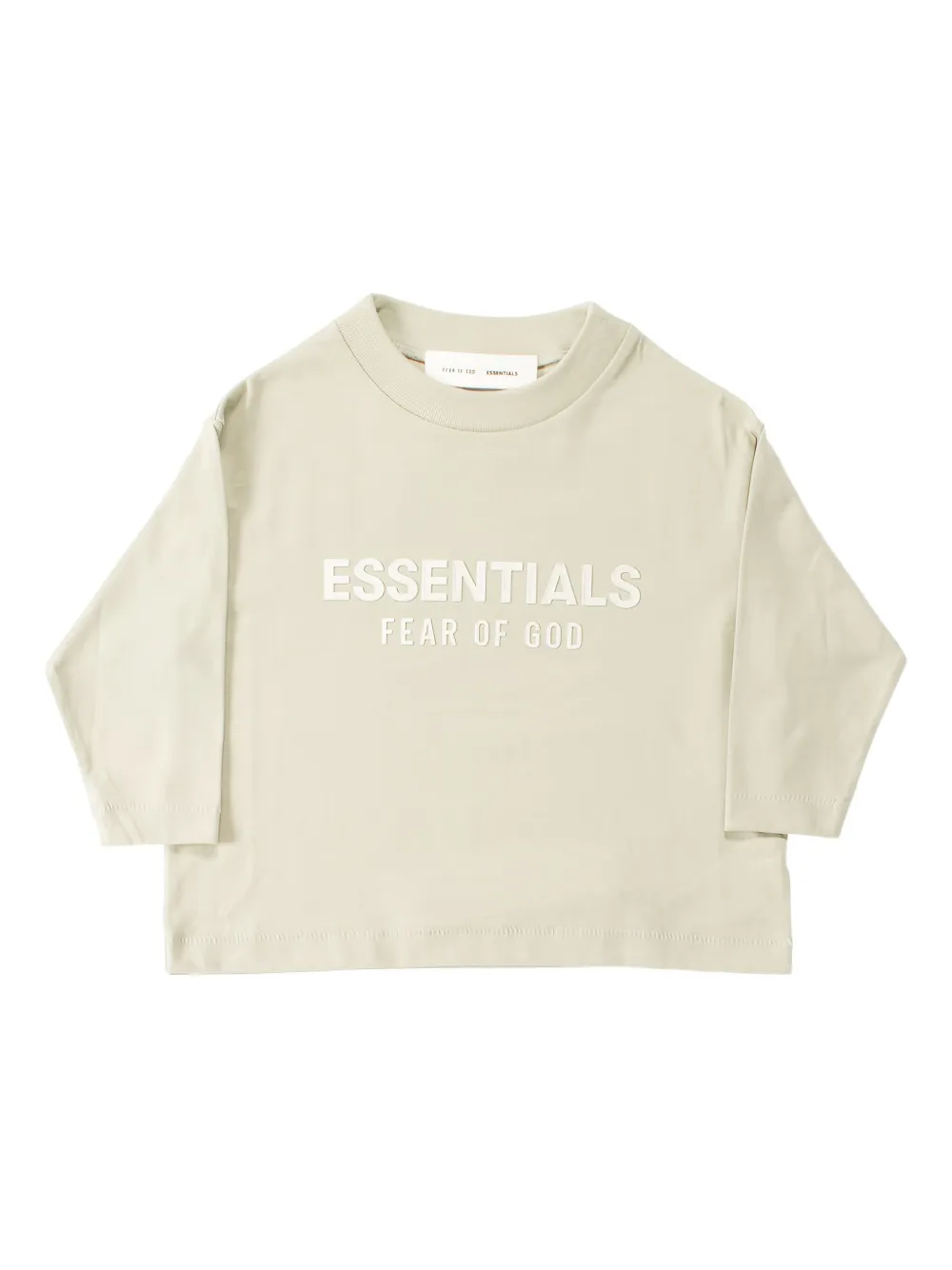 Essentials Logo-print Long-sleeved T-shirt In Gray