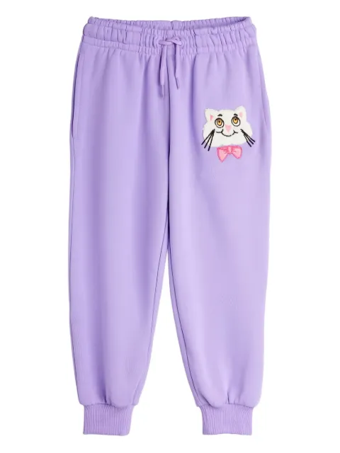 Mini Rodini cat-appliqué track pants
