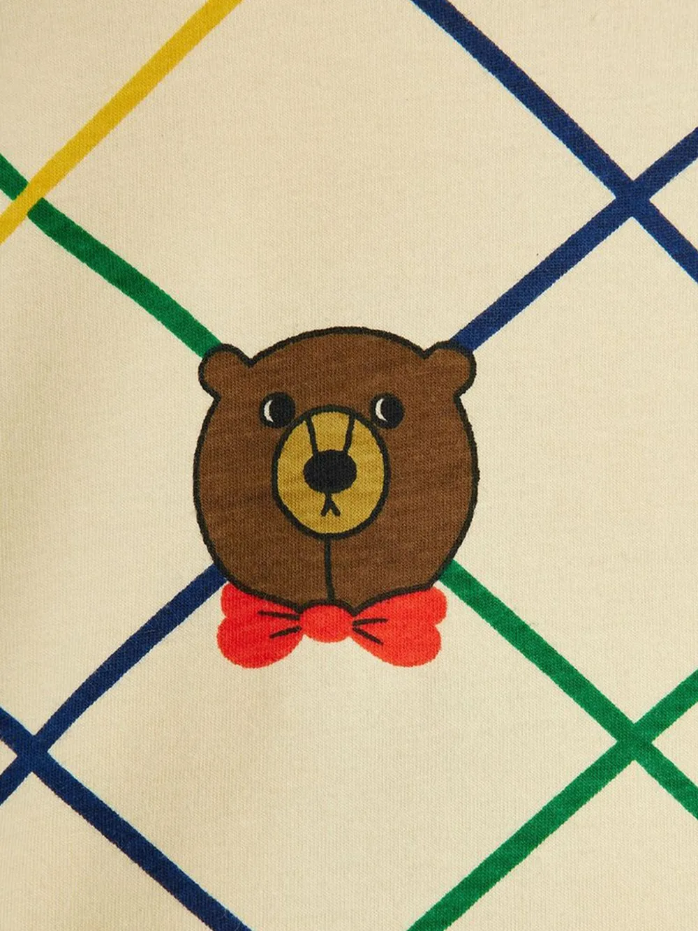 Mini Rodini Bear geruit T-shirt Beige