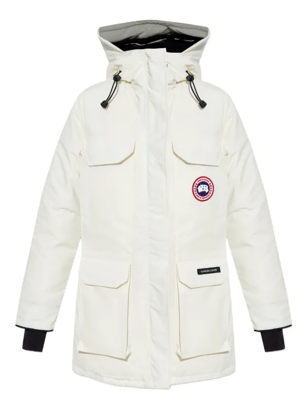 Canada Goose Expedition Hooded Parka Coat in White