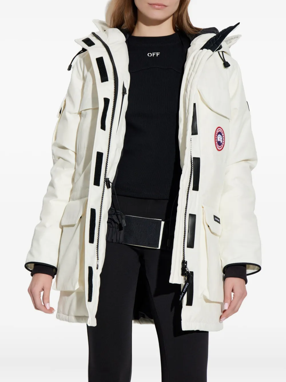 Canada Goose Expedition parka met capuchon Wit
