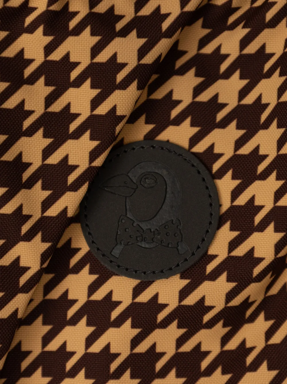 Mini Rodini Edelweiss broek met pied-de-poule print Bruin