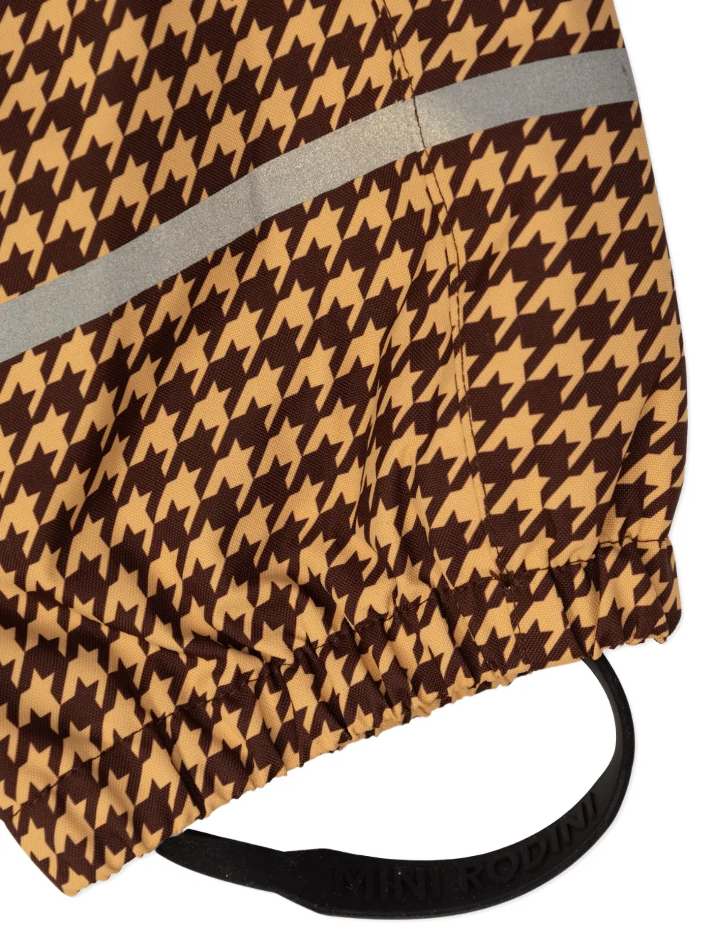 Mini Rodini Edelweiss broek met pied-de-poule print Bruin