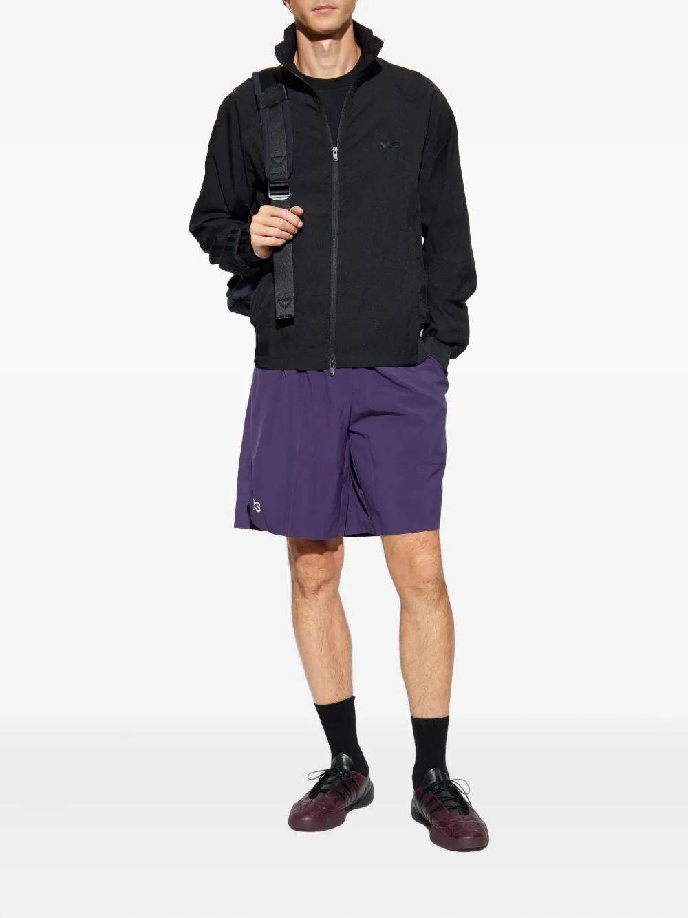 Y-3 logo-print track shorts | Track & Running Shorts | Image 2
