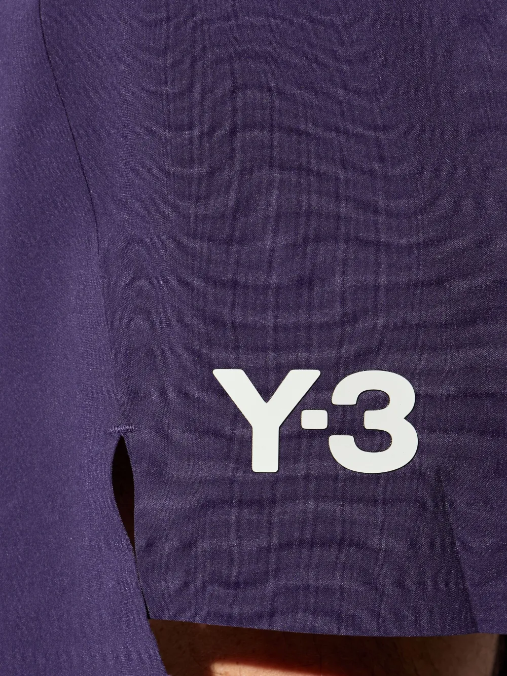 Y-3 Trainingsshorts met logoprint Paars