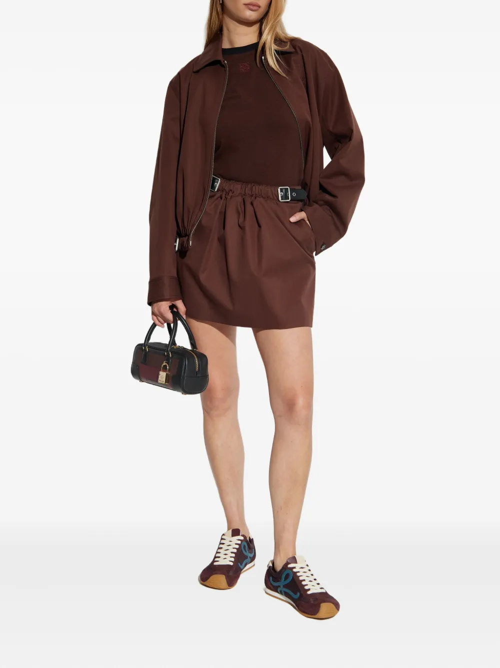 LOEWE Rok met ceintuur - Bruin