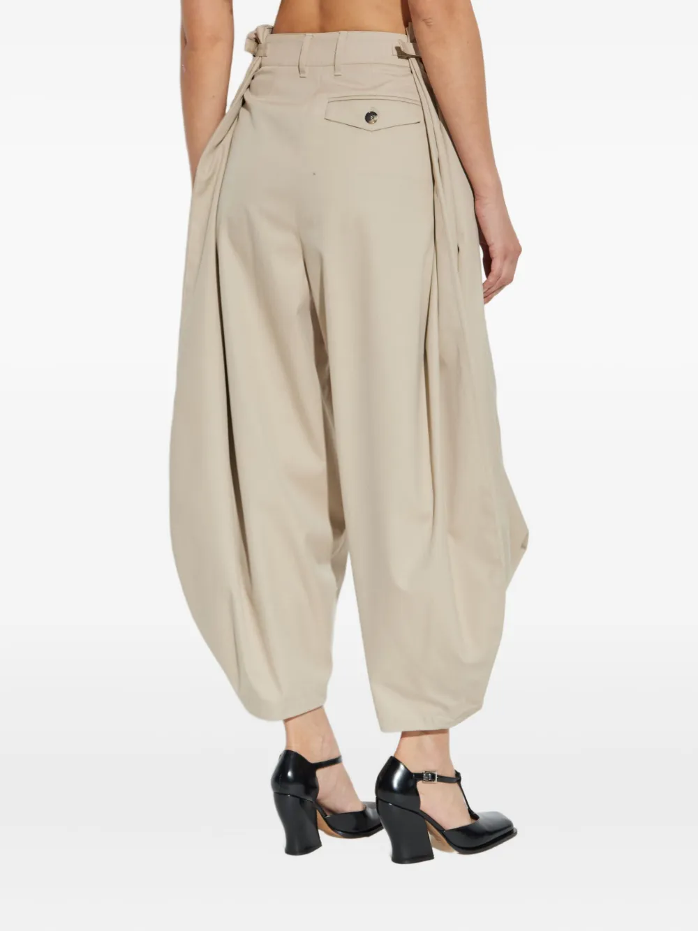 Loewe Pleated Balloon Trousers In Neutral