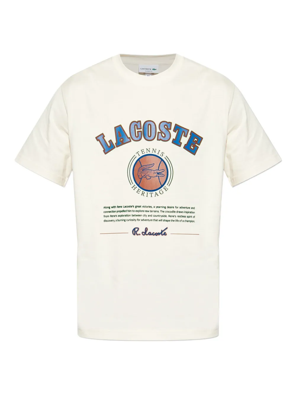 Lacoste ロゴ Tシャツ - ニュートラル Lacoste ロゴ Tシャツ - ニュートラル