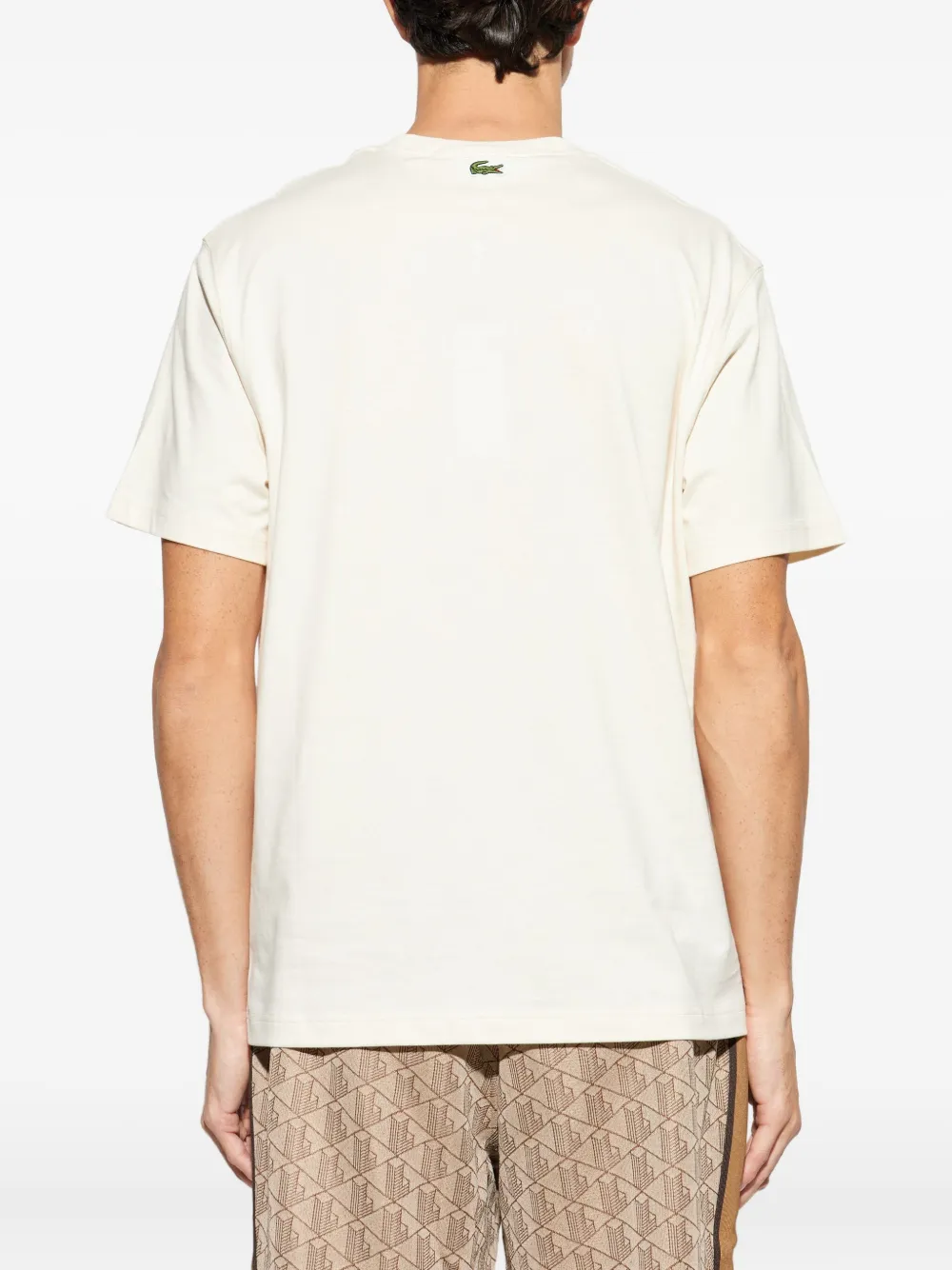 Lacoste T-shirt met logoprint Beige