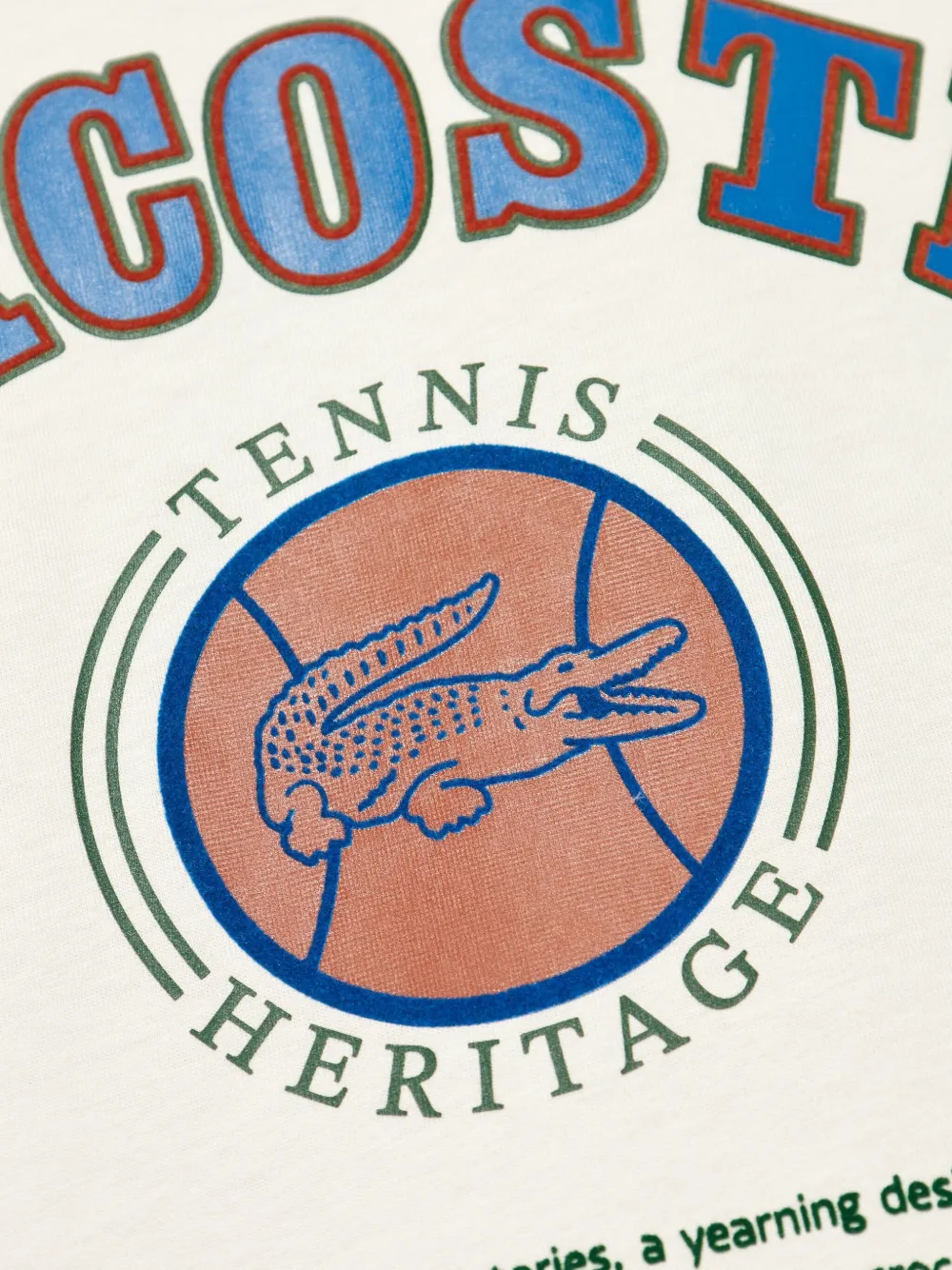 Lacoste T-shirt met logoprint Beige