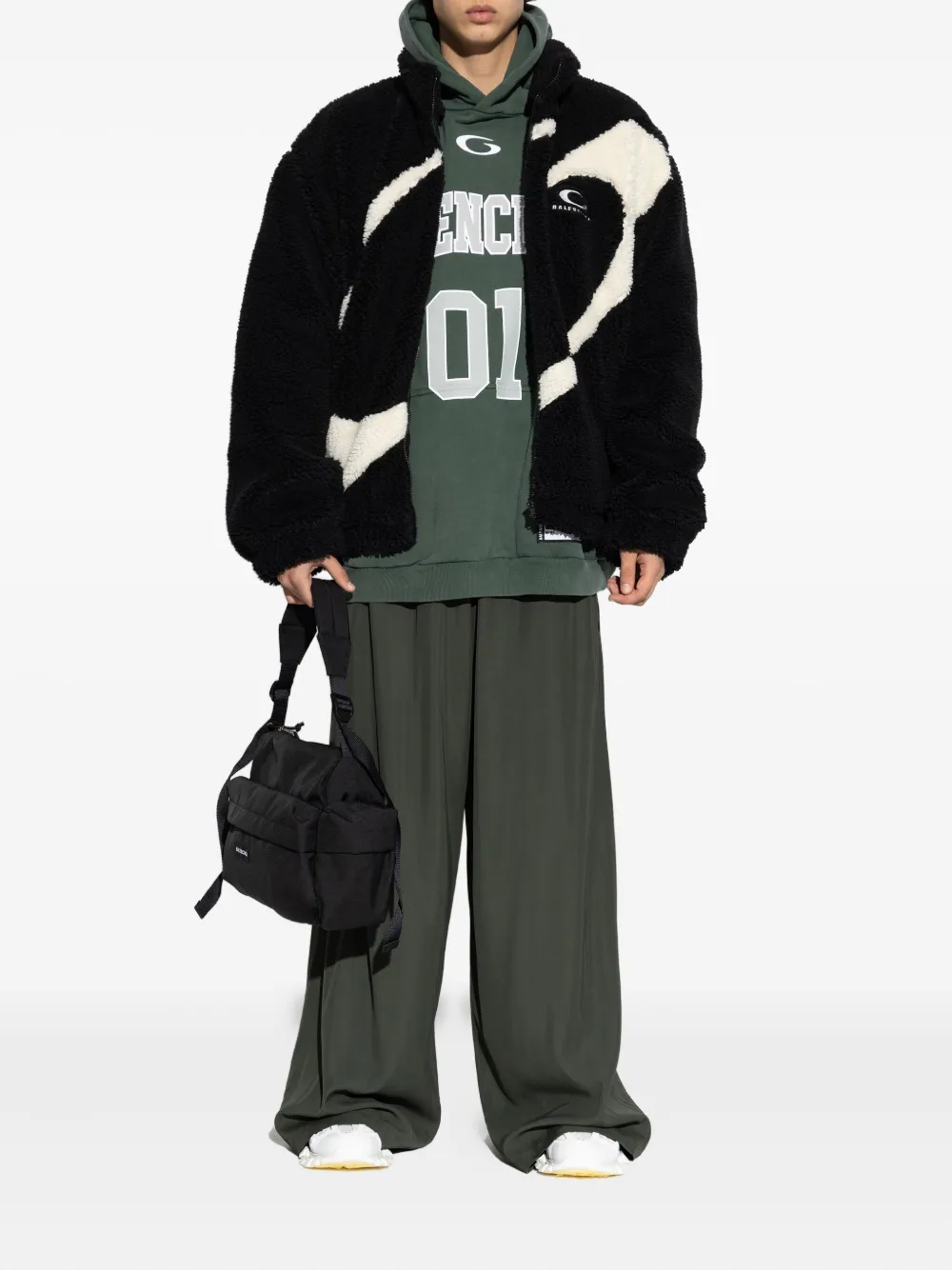 Balenciaga Trainingsbroek met elastische tailleband Groen