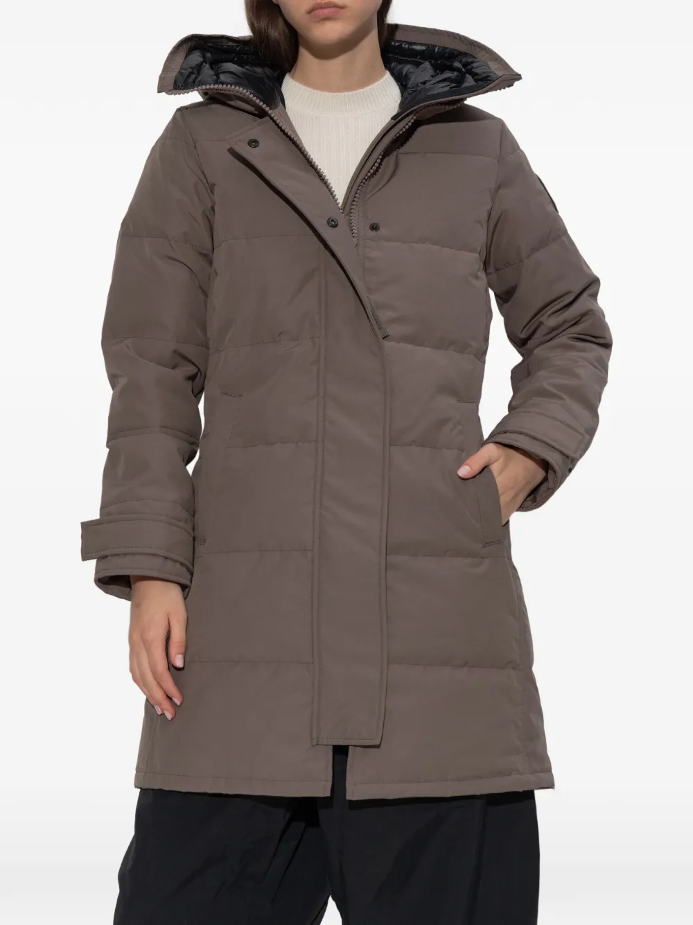 Canada Goose Shelburne Hooded Padded Parka In Brown