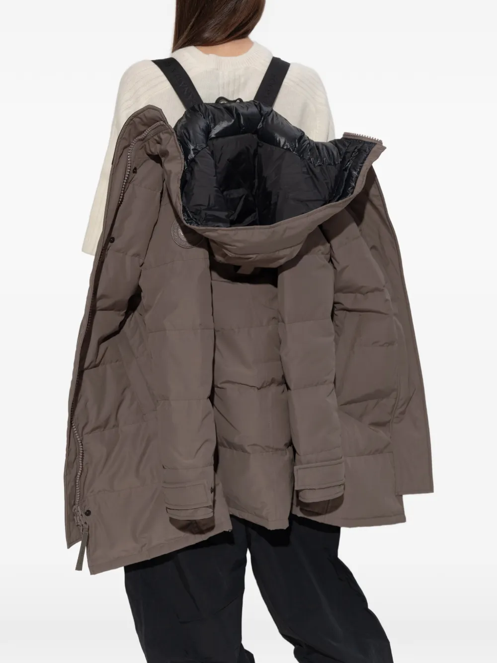 Canada Goose Shelburne Hooded Padded Parka In Brown