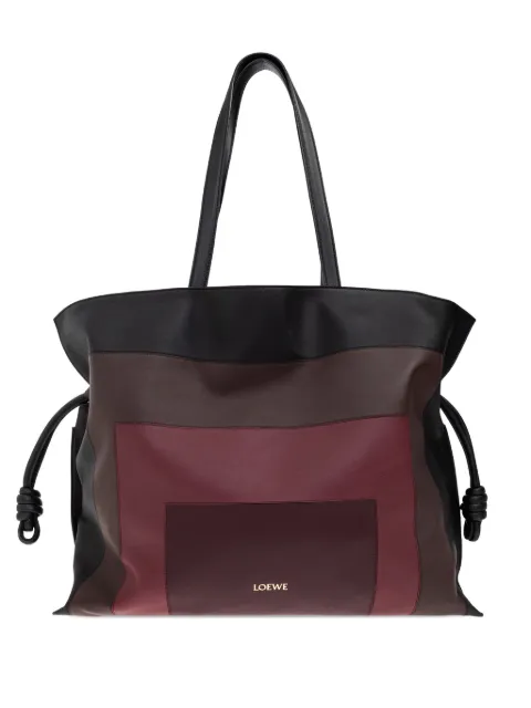 LOEWE x Albers XL Flamenco panelled knot-detail tote bag