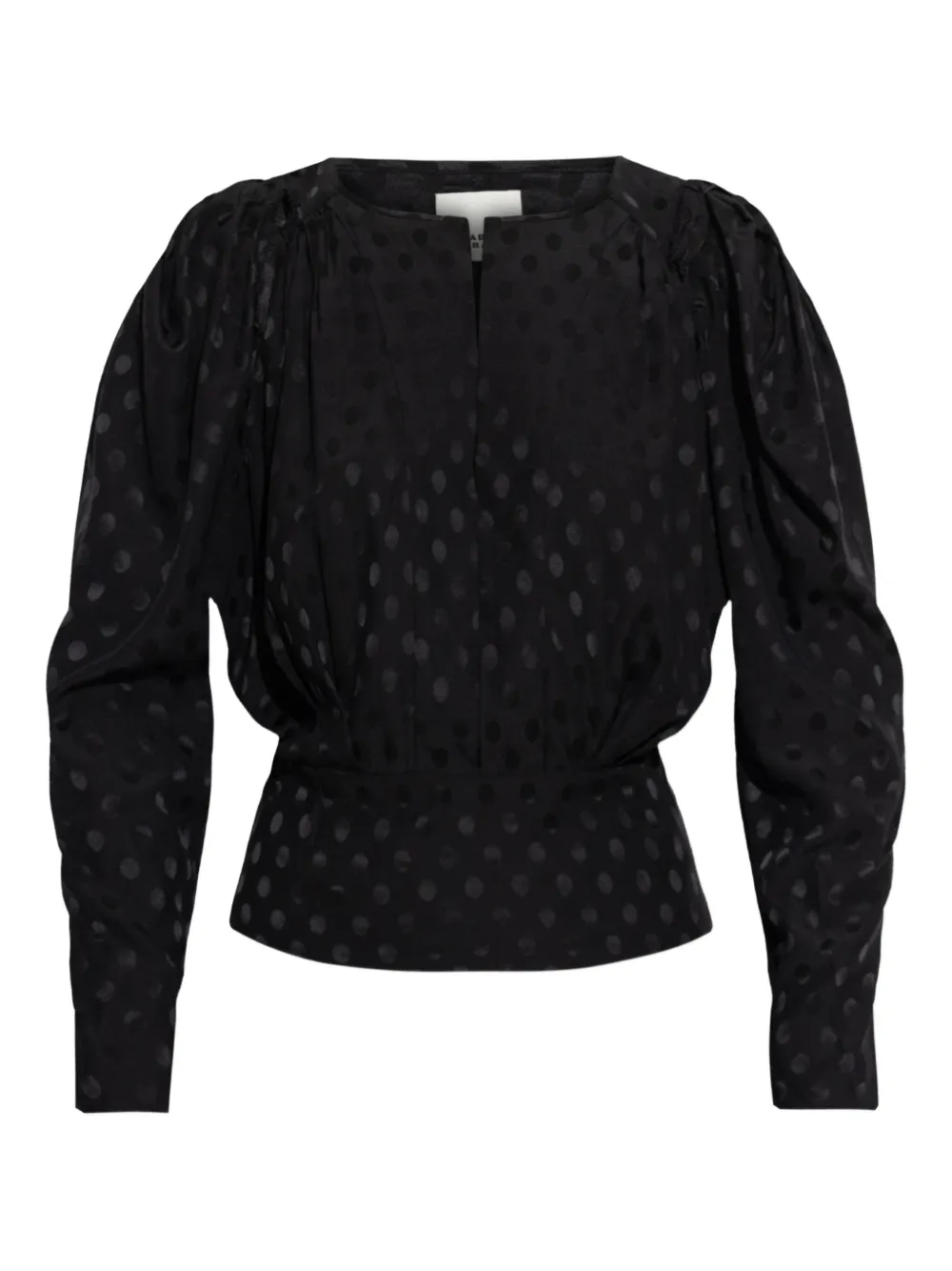 ISABEL MARANT polka-dot puff-sleeve top | Black | Image 1