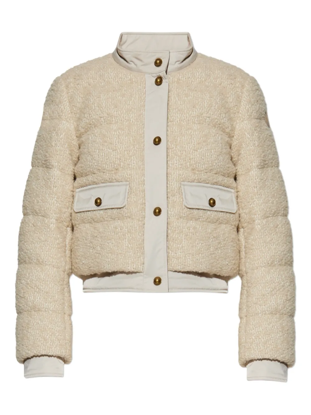 Moncler snap-button down jacket - ニュートラル Moncler snap-button down jacket - ニュートラル