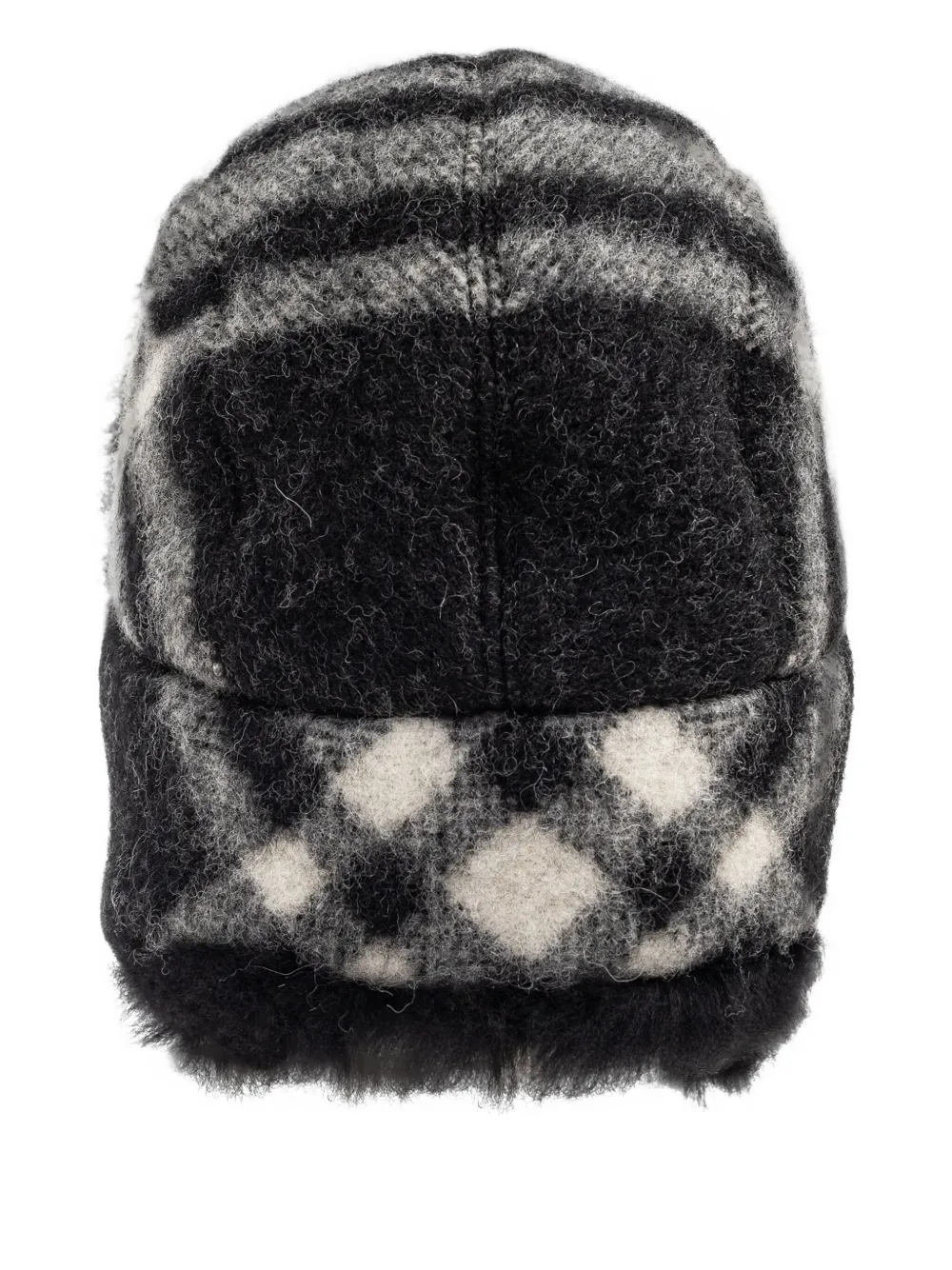 Burberry check wool hat - Zwart