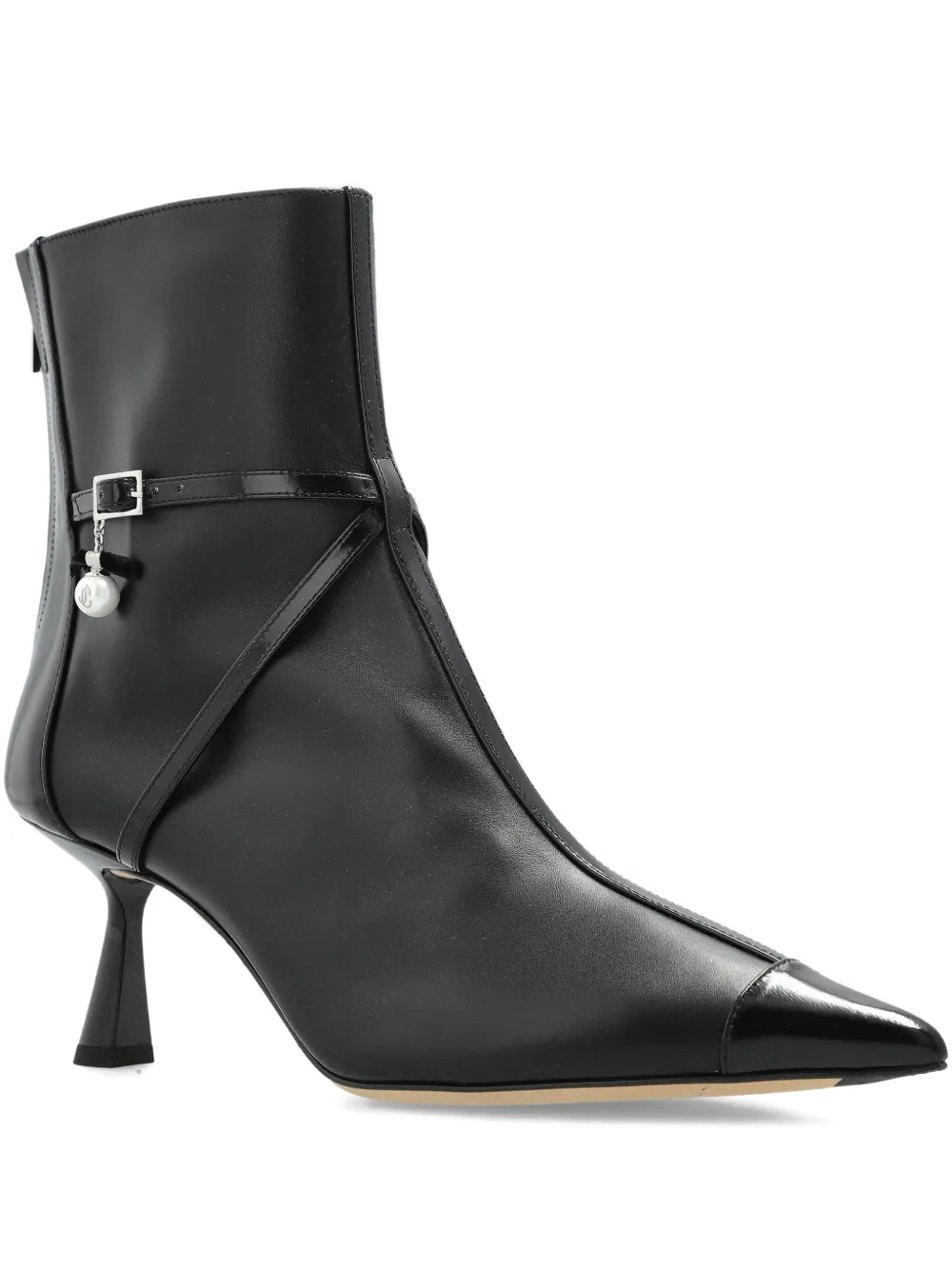 Jimmy Choo 70mm pearl-embellished pointed-toe boots Black