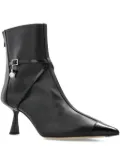 Jimmy Choo 70mm pearl-embellished pointed-toe boots - Black