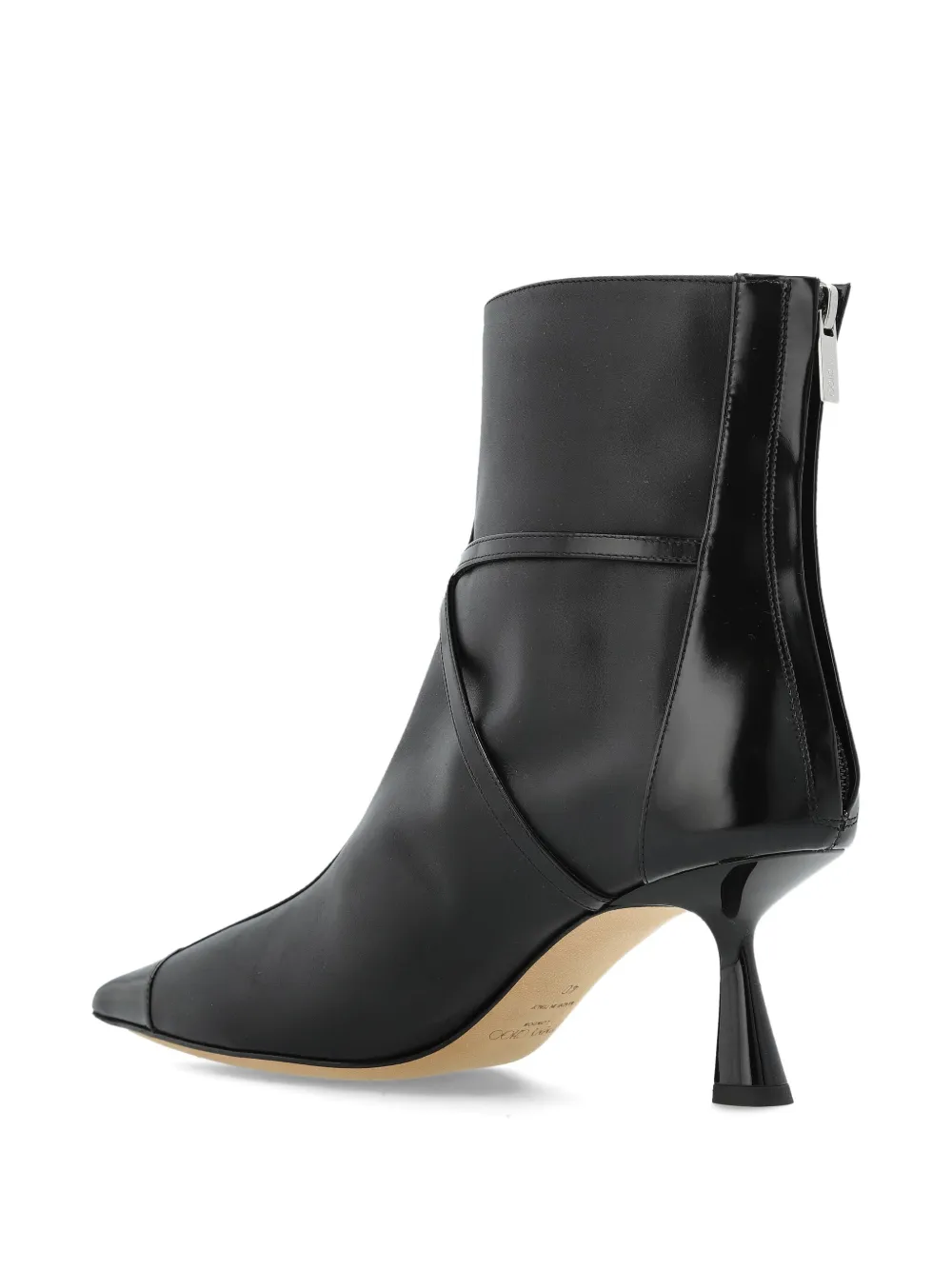 Jimmy Choo 70mm pearl-embellished pointed-toe boots Black