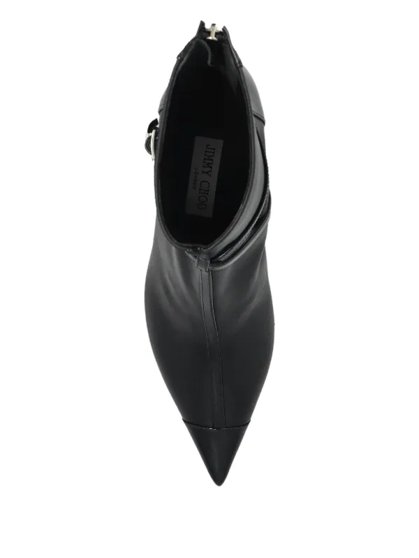 Jimmy Choo パールトリム ポインテッドトゥブーツ 70mm | ブラック 