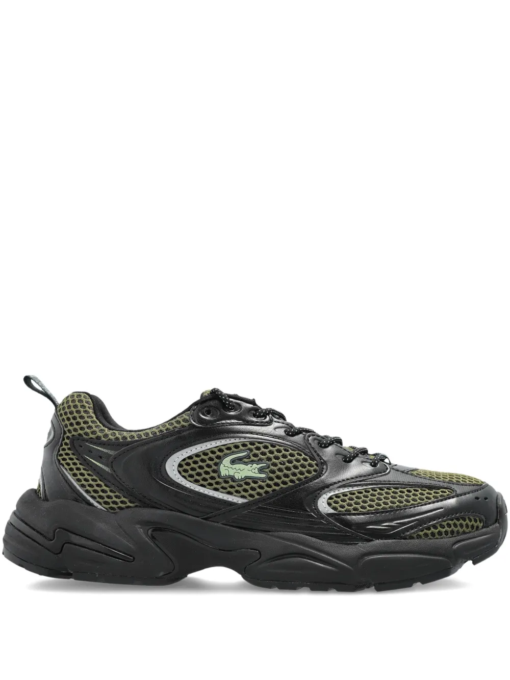 Lacoste mesh-panelled chunky-sole sneakers Black