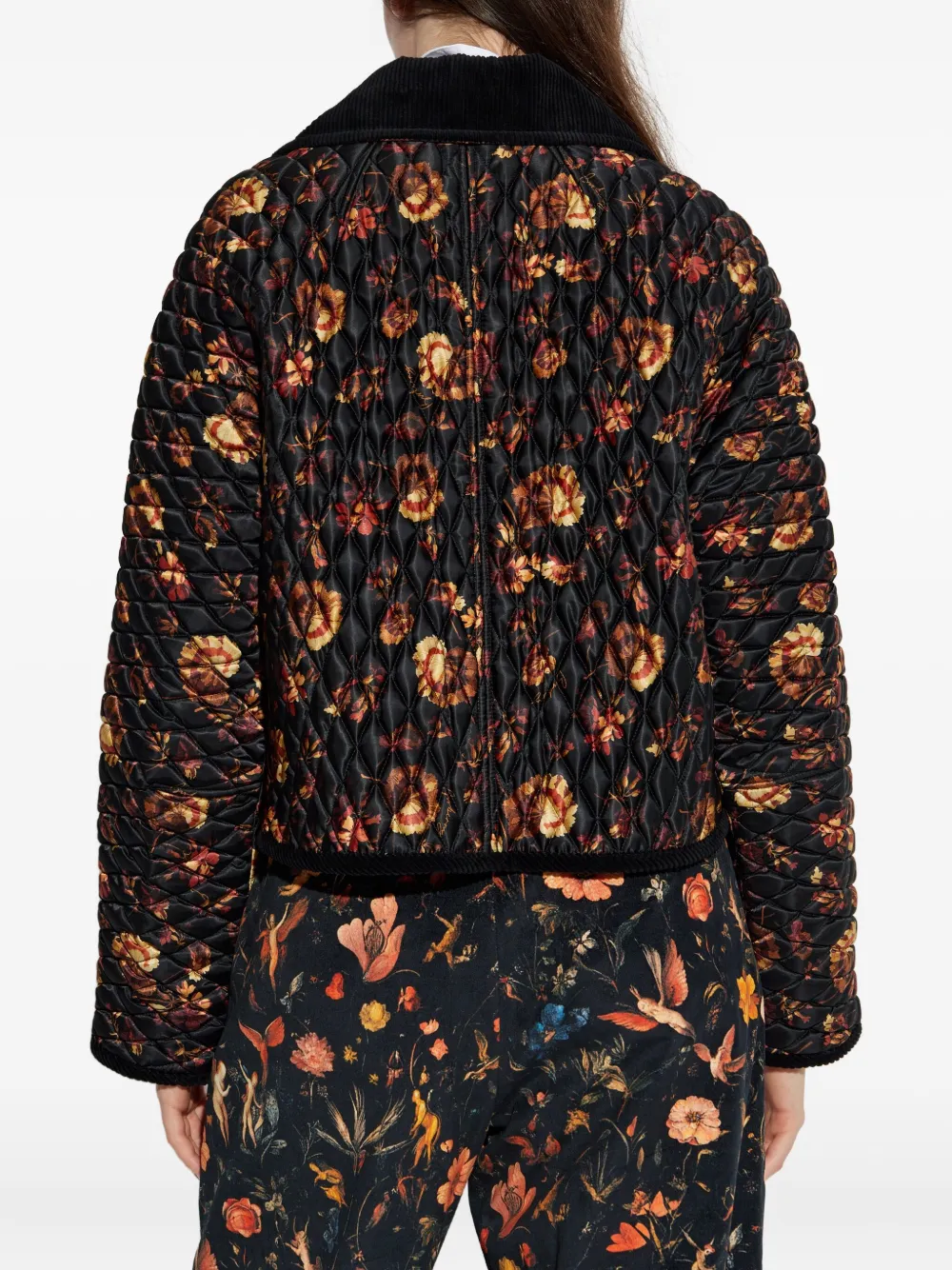 Burberry Jack met bloemenprint Zwart