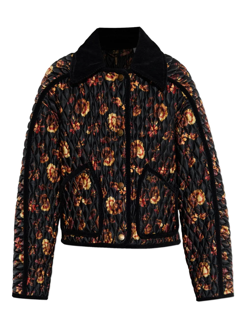 Burberry quilted floral-print jacket - Nero