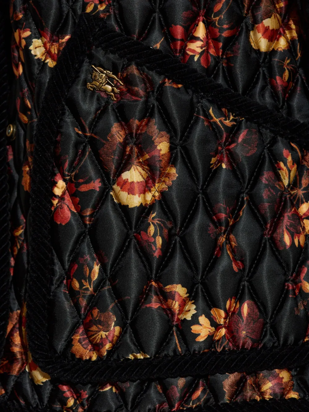 Burberry Jack met bloemenprint Zwart