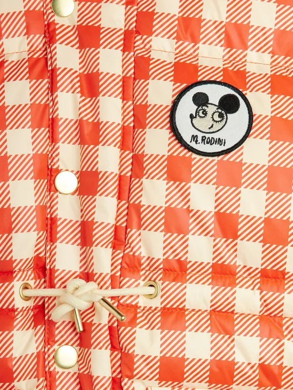 Mini Rodini チェック パデッドジャケット | レッド | FARFETCH JP