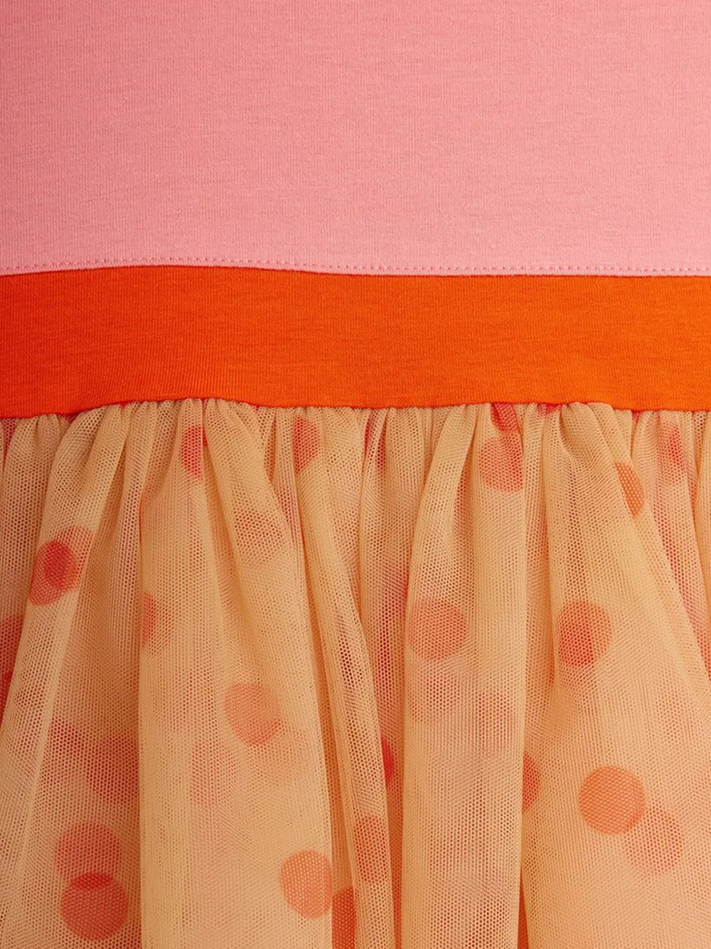 Mini Rodini Tulen jurk met stippen Roze