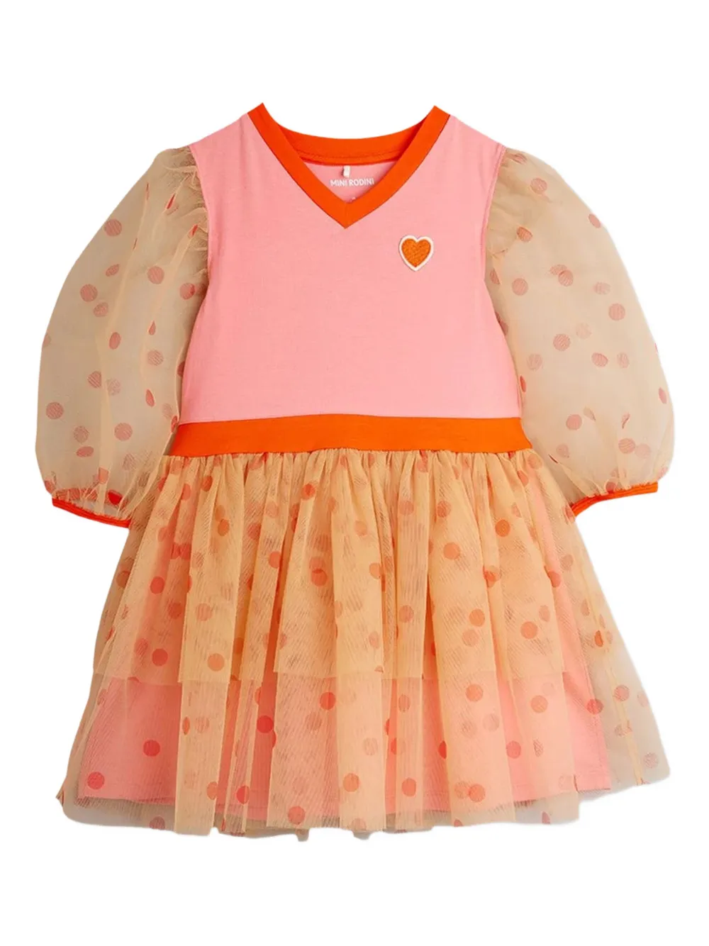 Mini Rodini robe mi-longue à tulle superposé | rose | Image 1