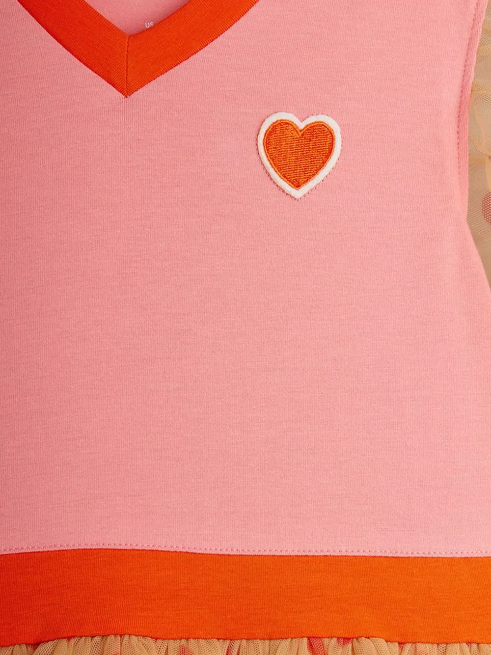 Mini Rodini Tulen jurk met stippen Roze