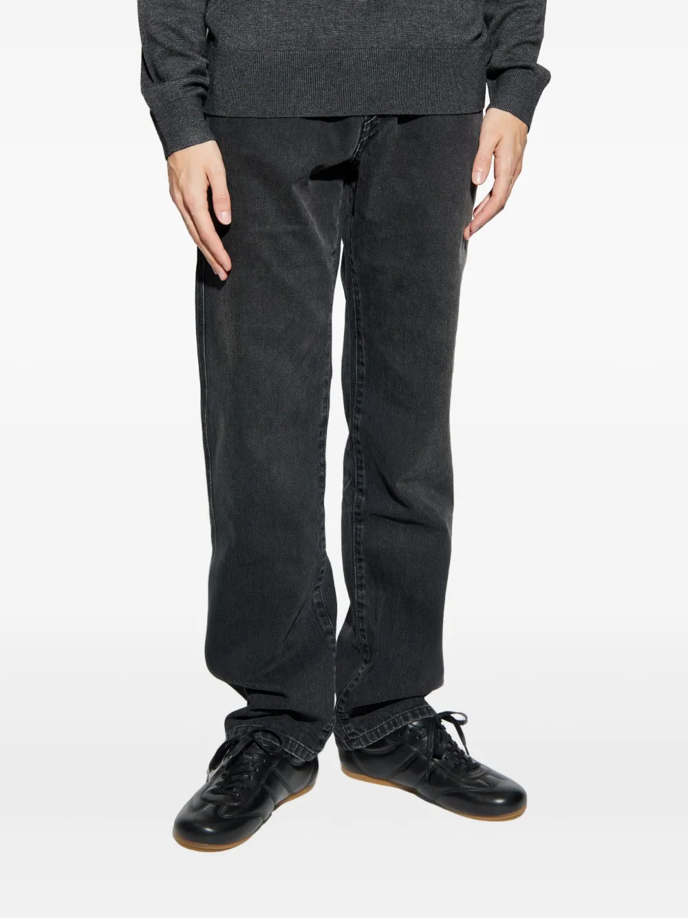 Isabel Marant Belt Loop Denim Trousers In Black