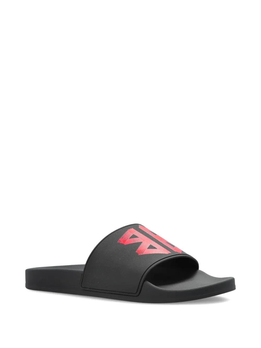 Balenciaga Slippers met logoprint Zwart