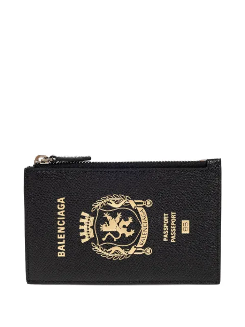 Balenciaga zip passport-graphic card holder