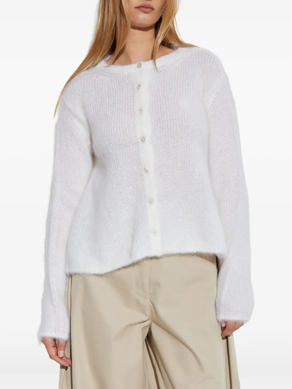 Loewe Wool Cardigan In White