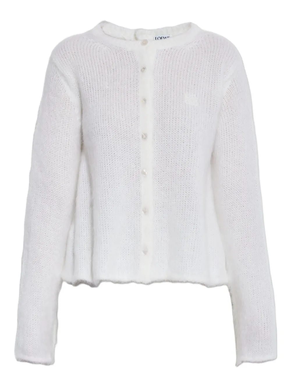 Loewe Wool Cardigan In White