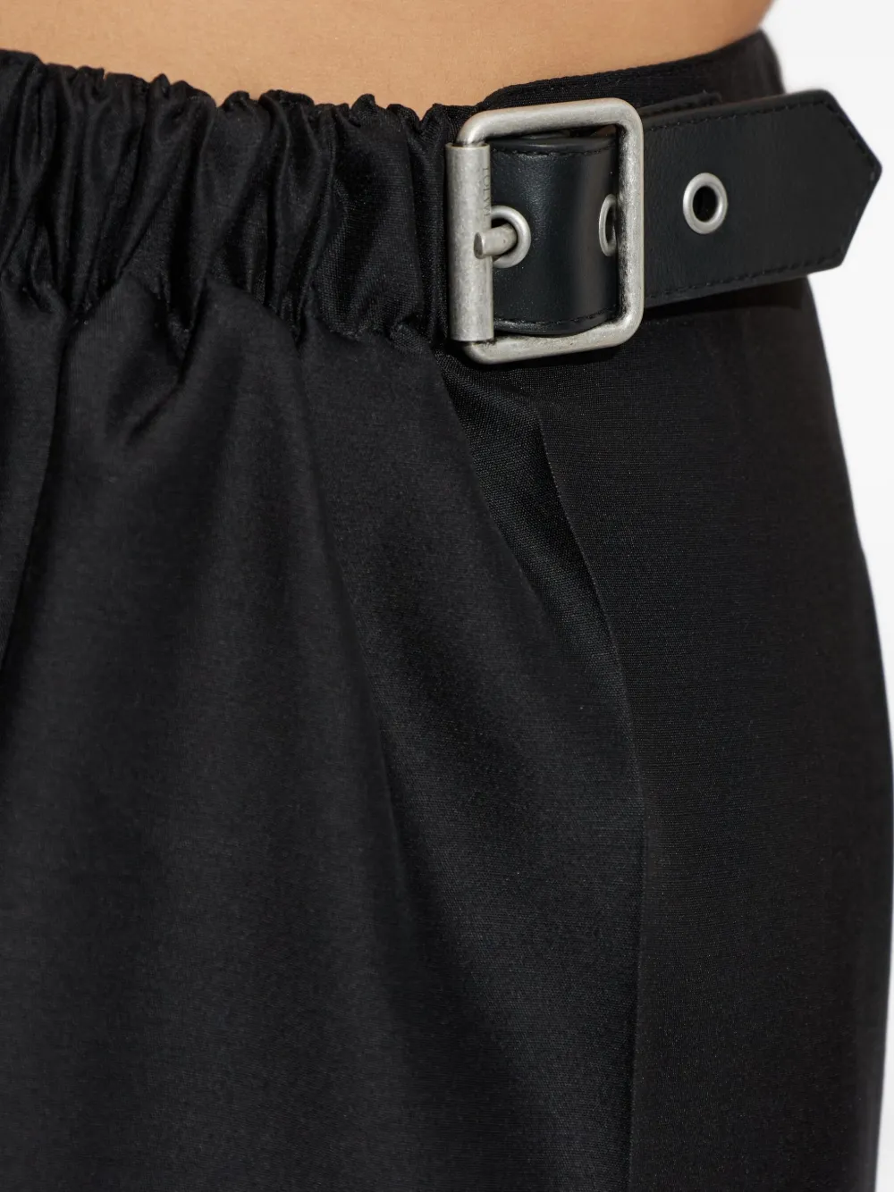 Loewe Belted Elastic-waist Trousers In Black