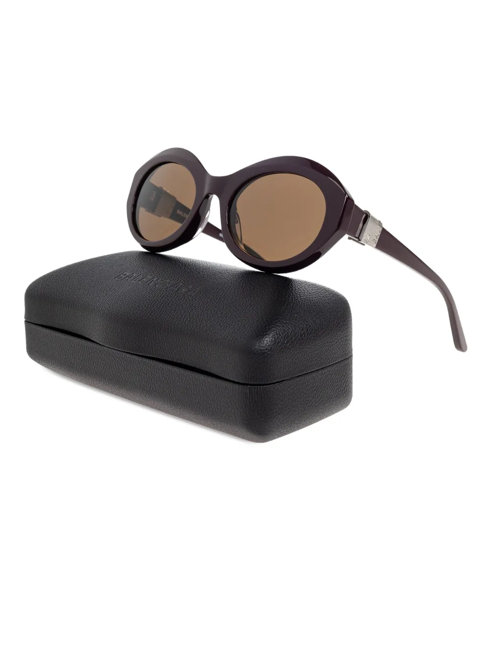 Balenciaga Eyewear oval-frame sunglasses - Bruin