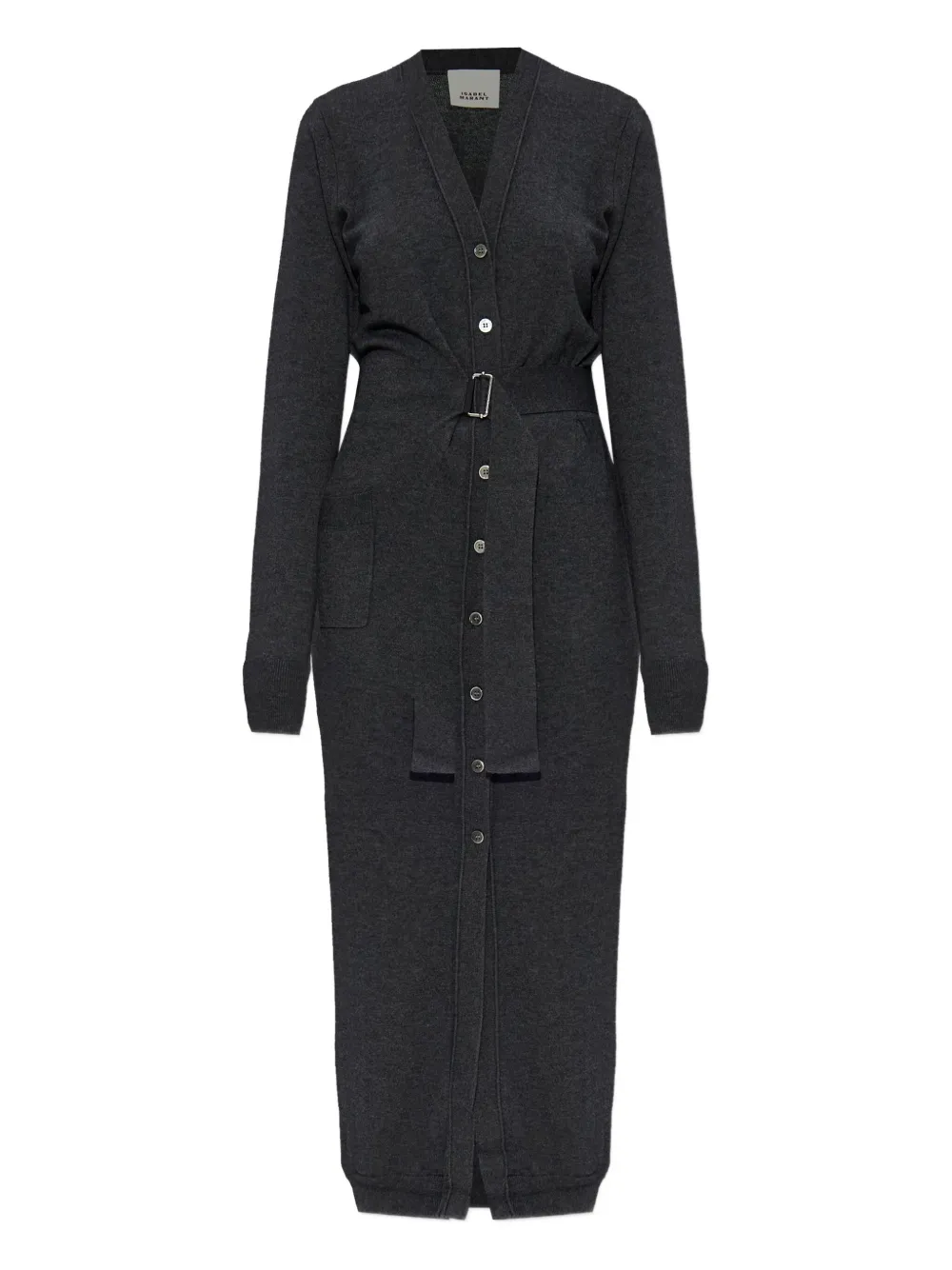 ISABEL MARANT belted buttoned cardigan | Grey | Image 1